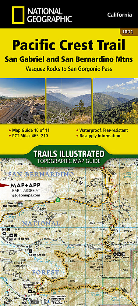 Pacific Crest Trail - San Gabriel & San Bernardino Mtns Trails Illustrated Topographic Map Guide Booklet #1011 - Cover