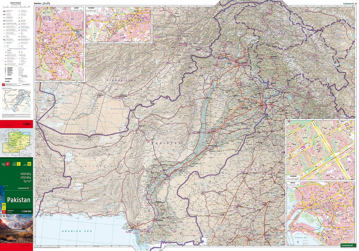Pakistan Road Map by Freytag & Berndt - Map