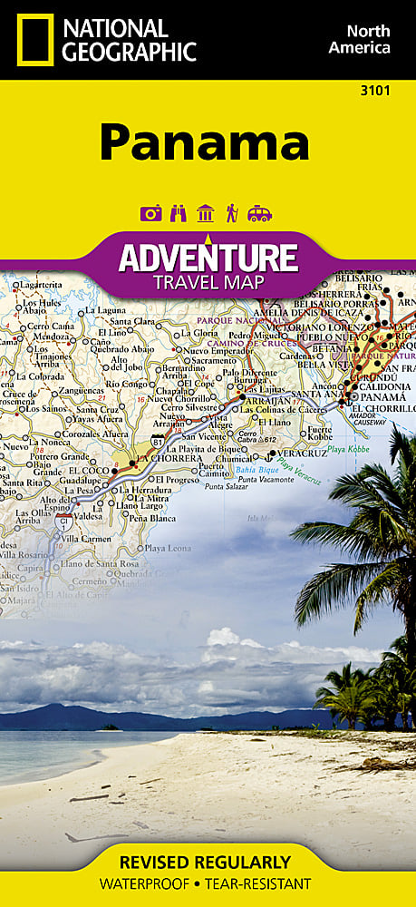 Panama Adventure Travel Map by National Geographic - Cover