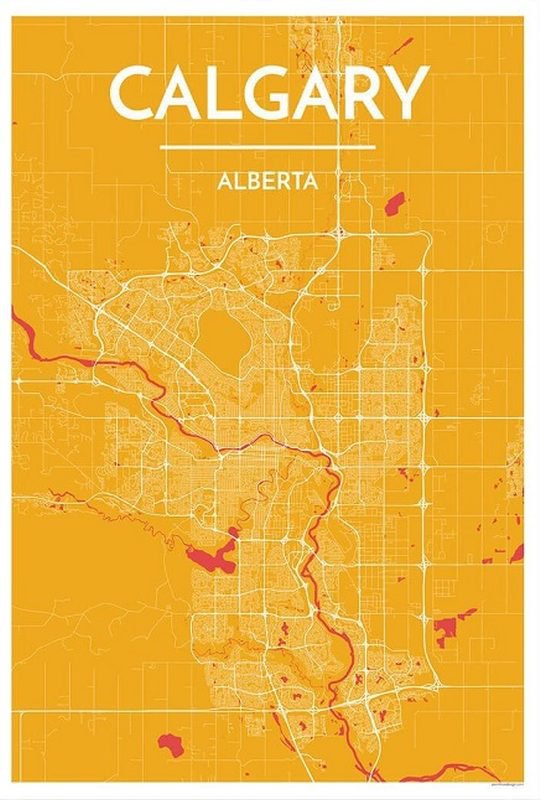 Calgary Map Print