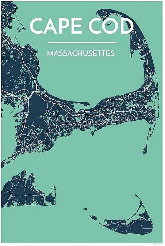 Cape Cod Map Print