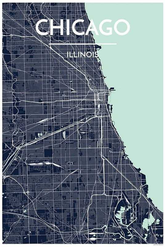Chicago Map Print