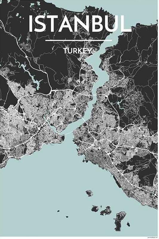 Istanbul Map Print