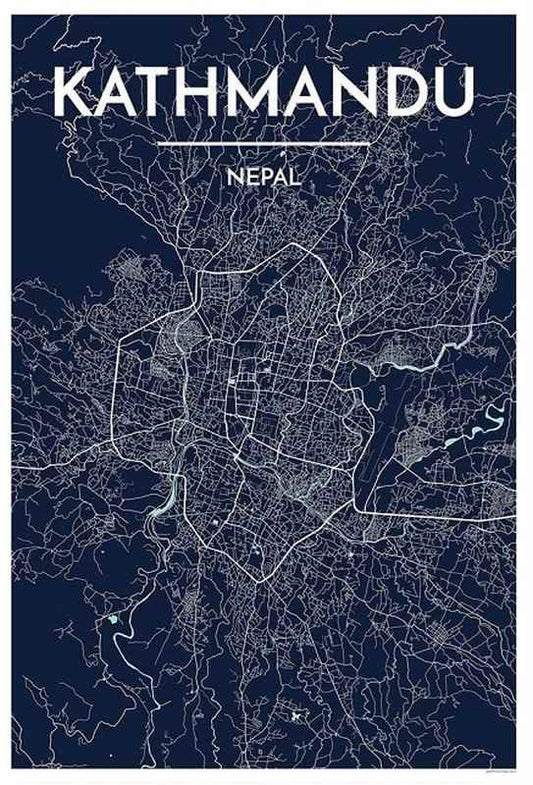 Kathmandu Map Print