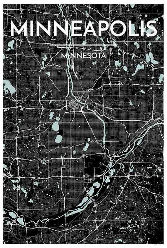 Minneapolis Map Print