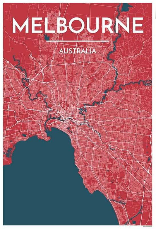 Melbourne Map Print