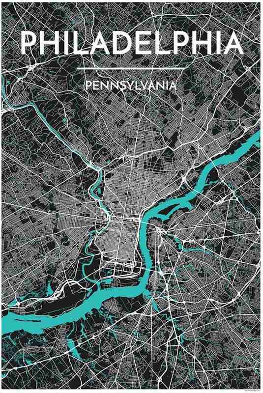 Philadelphia Map Print