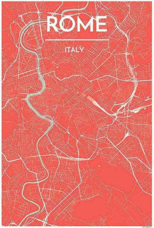 Rome Map Print