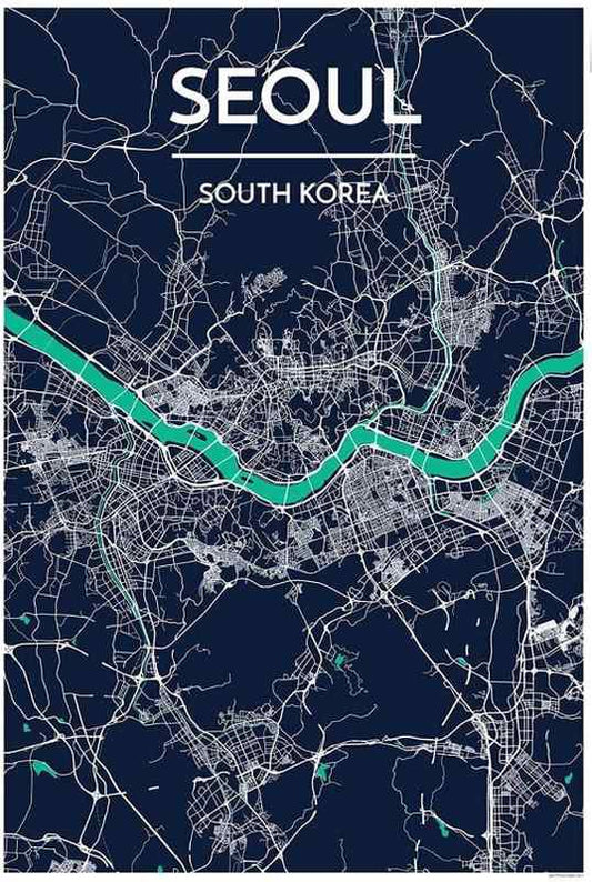 Seoul Map Print