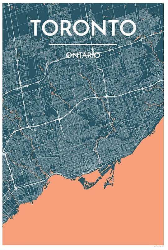Toronto Map Print