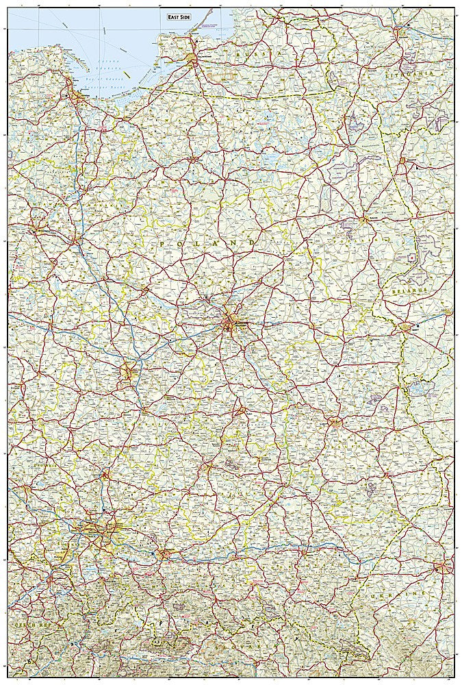 Poland Adventure Travel Map by National Geographic - Map Detail