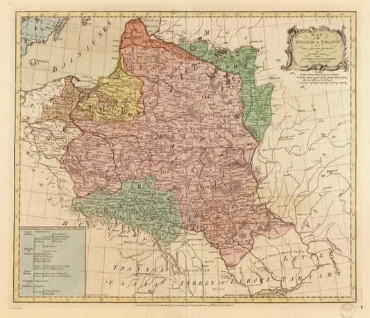 Poland & Lithuania 1770 Antique Map Reproduction