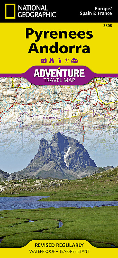 Pyrenees & Andorra Adventure Travel Map by National Geographic - Cover