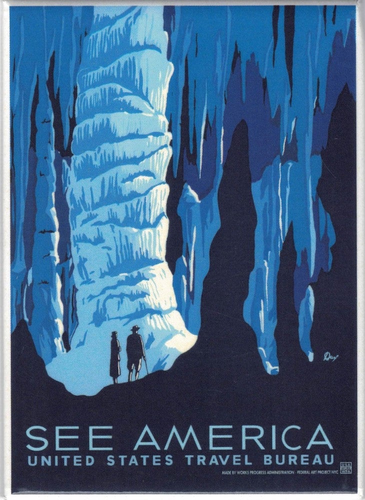 Carlsbad Caverns National Park WPA Style Poster by Ranger Doug
