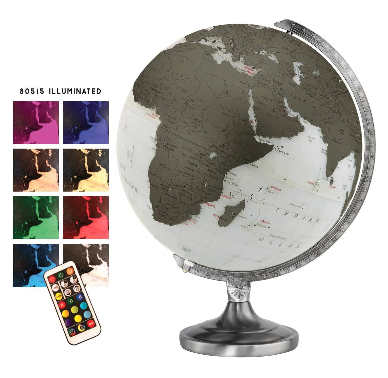 Kristian Illuminated World Globe 12" - Detail with Remote