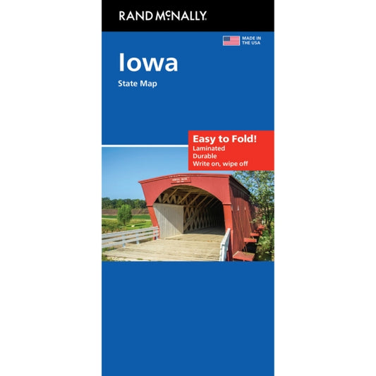 Iowa State Highway Laminated Map by Rand McNally (Easy to Fold) - Cover