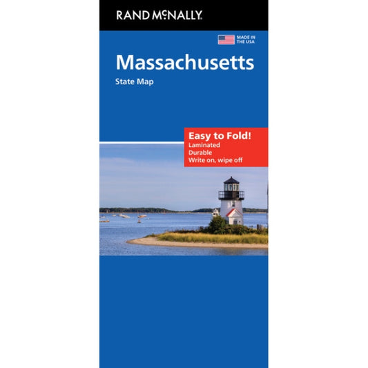 Massachusetts State Highway Laminated Map by Rand McNally (Easy to Fold) - Cover