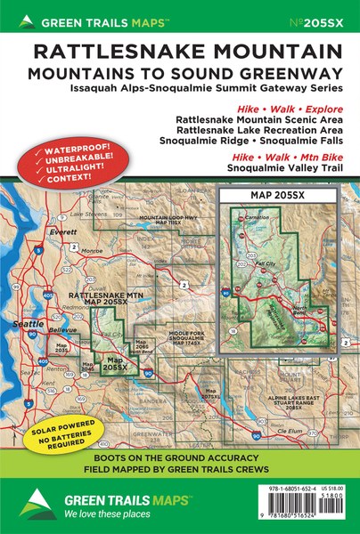 Rattlesnake Mountain, WA - Green Trails Map 205SX