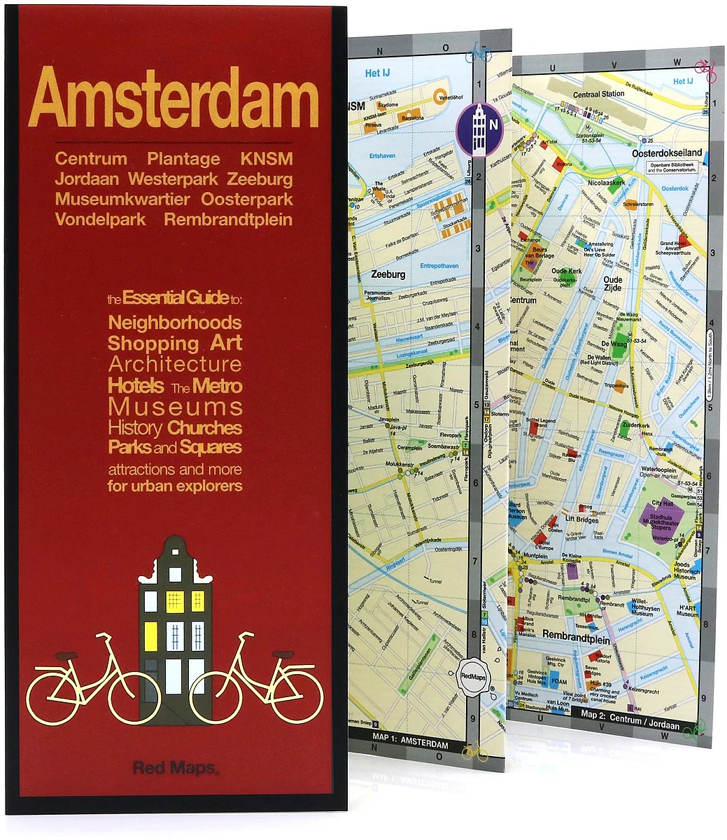 Map Store Inamsterdam Amsterdam City Center Map by Red Maps – Metsker Maps