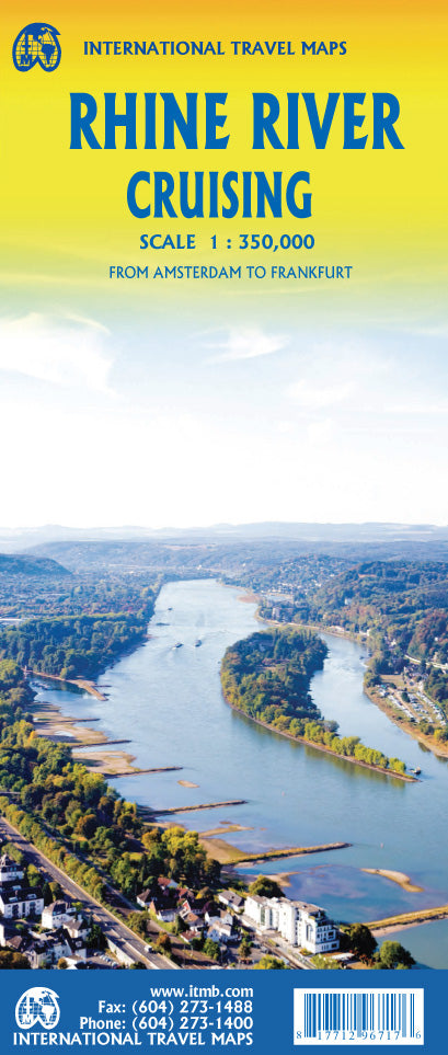 Reference Map Rivers Rhine River Cruising Travel & Reference Map by ITMB – Metsker Maps