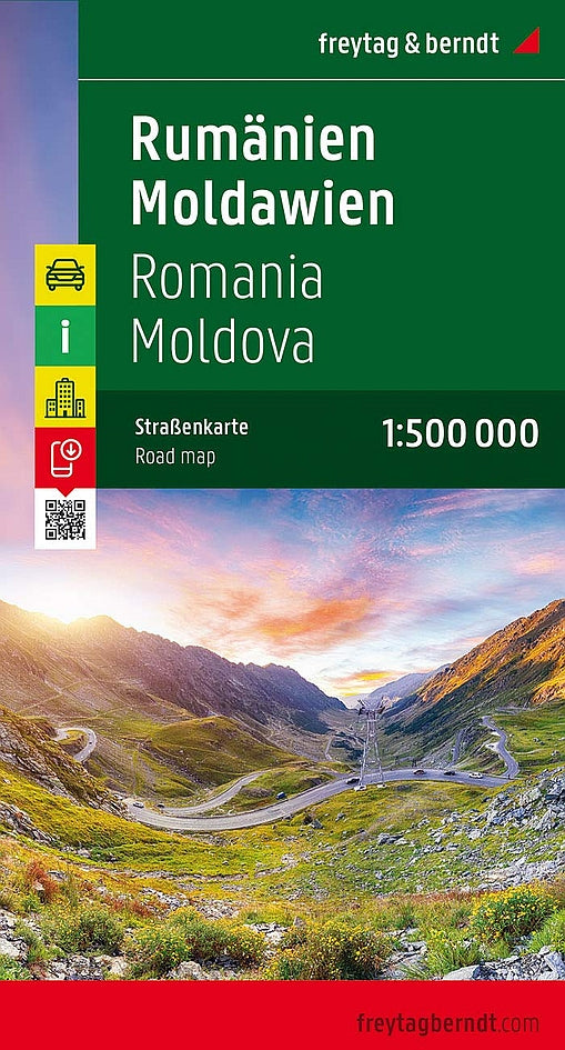 Romania & Moldova Road Map by Freytag & Berndt - Cover