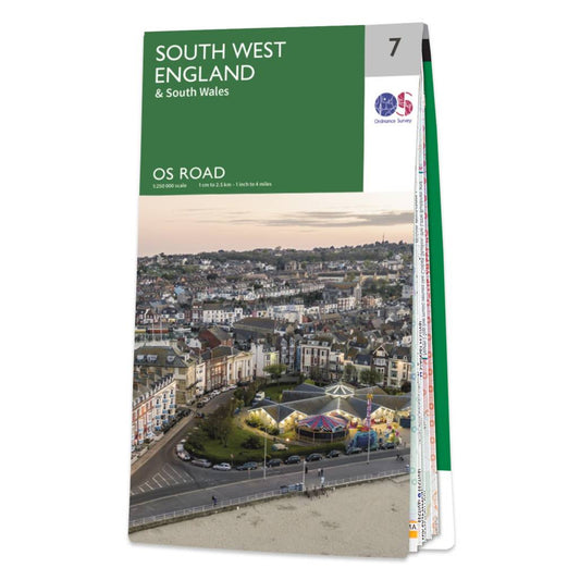 SW England & South Wales Road & Reference Map by Ordnance Survey -Cover