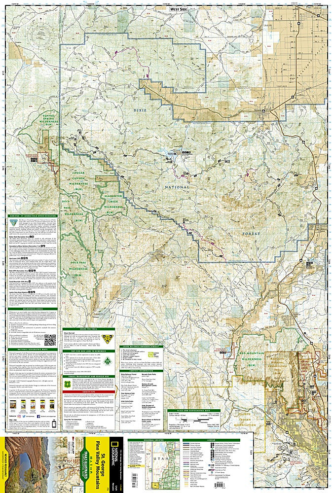 St. George & Pine Valley Mountains Trails Illustrated Topographic Map #715 - Map Detail