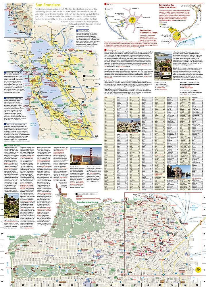 San Francisco City Map & Travel Guide by National Geographic - Infographic
