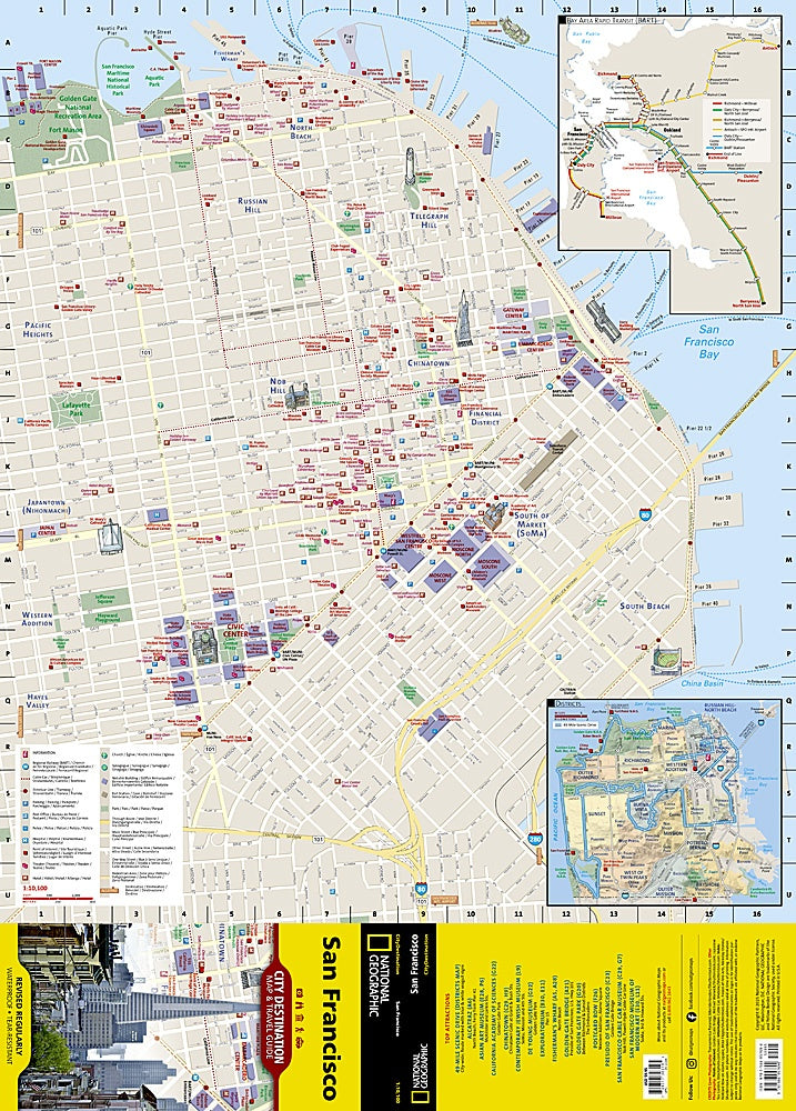 San Francisco City Map & Travel Guide by National Geographic - Map Detail