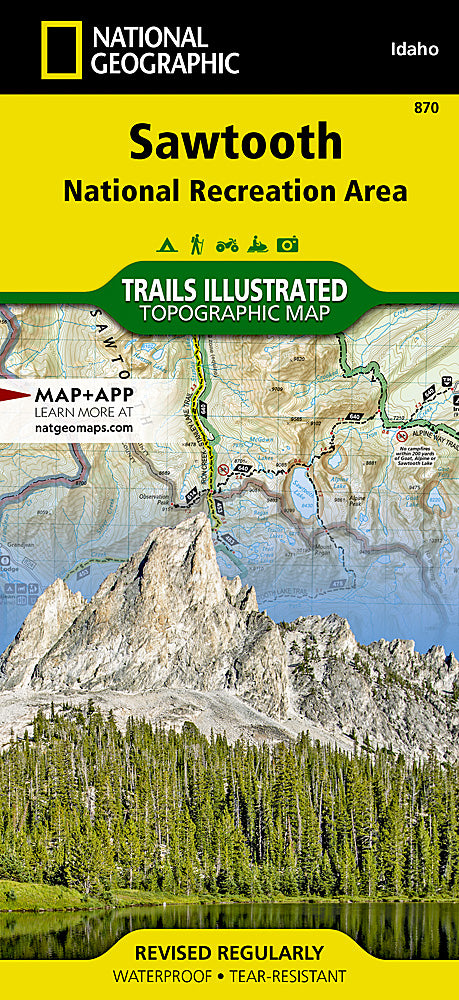 Sawtooth National Recreation Area Trails Illustrated Topographic Map #870 - Cover