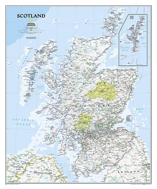Scotland Wall Map - Classic Style by National Geographic