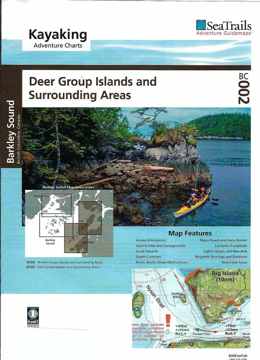 Barkley Sound - Deer Group Islands Kayaking Chart - BC002