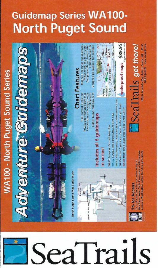 North Puget Sound Kayak Adventure Charts 5 Map Series - WA100