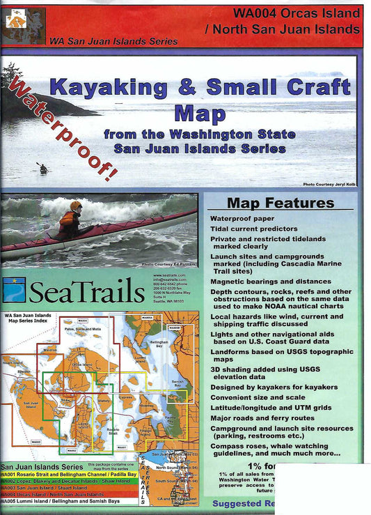 Orcas Island / North San Juan Islands Sea Kayak Chart - WA004