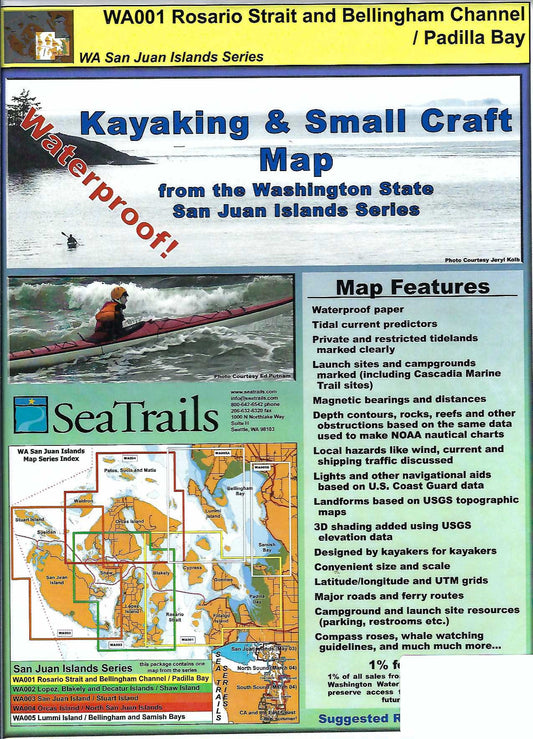 Rosario Strait & Bellingham Channel Sea Kayak Chart - WA001