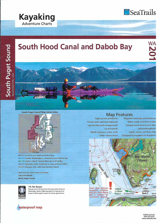 South Hood Canal & Dabob Bay Sea Kayak Chart - WA201