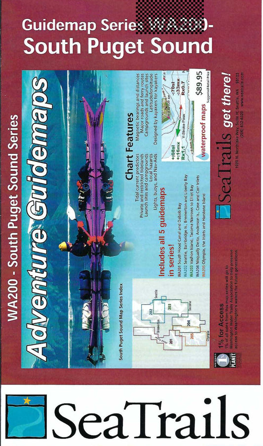 South Puget Sound Sea Kayak Charts - 5 Map Set - WA200