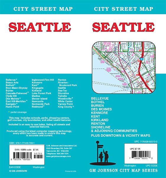 Seattle Street Map by GM Johnson
