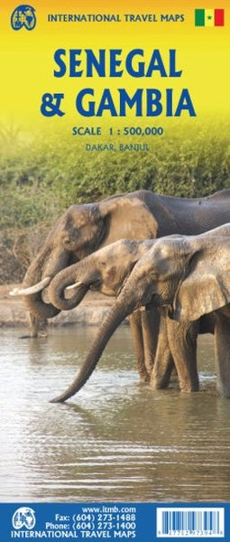 Senegal & Gambia Travel & Reference Map by ITMB - Cover