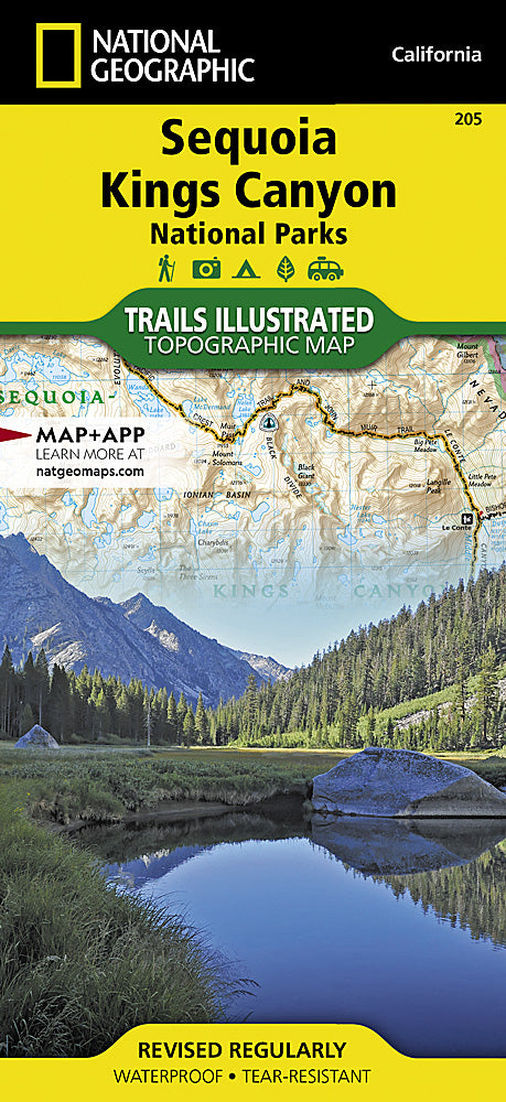 Sequoia & Kings Canyon National Parks Trails Illustrated Topographic Map #205 - Cover