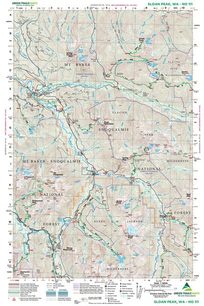 Sloan Peak, WA - Green Trails Map #111