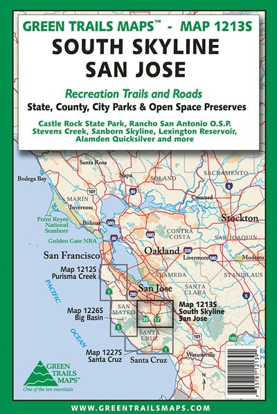 South Skyline San Jose Green Trails Map #1213S - Cover