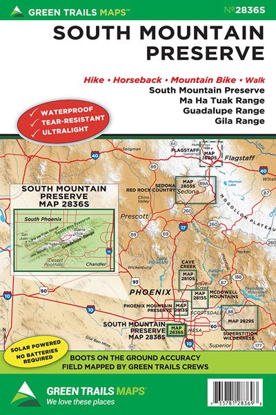 Trail map of South Mountain Preserve