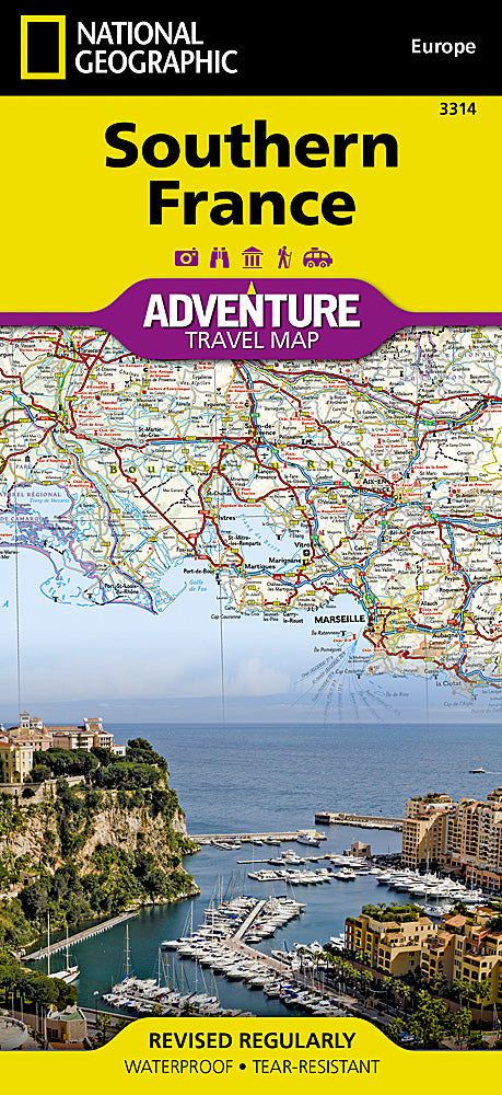 Southern France Adventure Travel Map by National Geographic - Cover