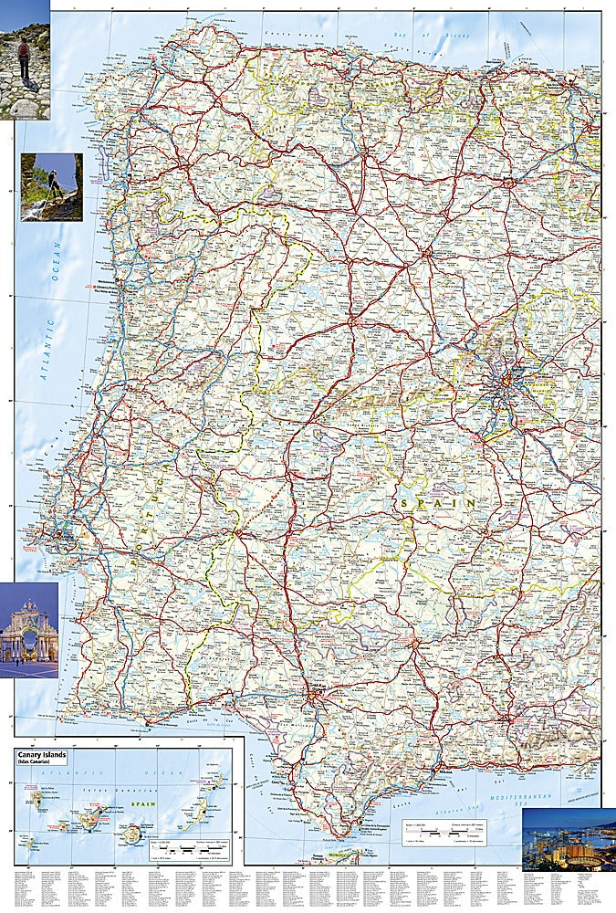 Spain & Portugal Adventure Travel Map by National Geographic - Map Detail