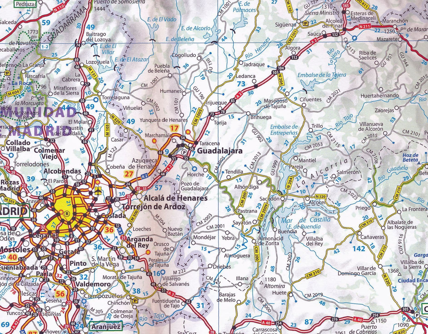 Spain & Portugal Road & Tourist Map #734 by Michelin - Map Detail