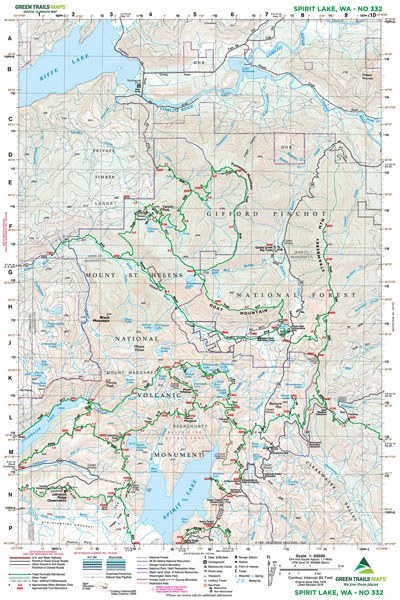 Spirit Lake, WA - Green Trails Map #332