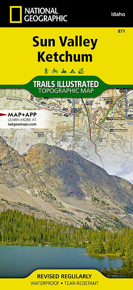 Sun Valley & Ketchum Trails Illustrated Topographic Map #871 - Cover