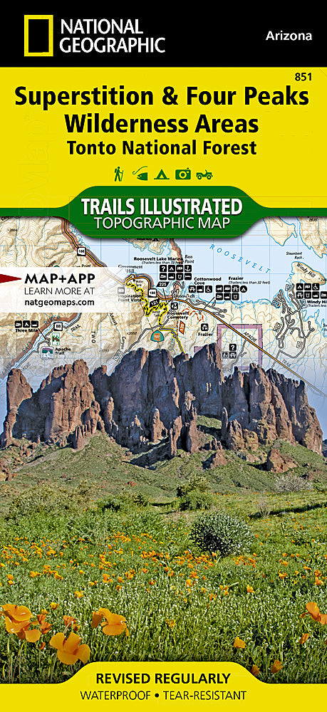 Superstition & Four Peaks Wilderness Areas Trails Illustrated Topographic Map #851 - Cover