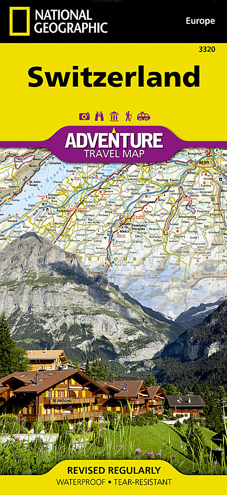 Switzerland Adventure Travel Map by National Geographic - Cover
